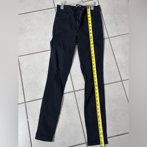 Express Women Black High Rise Stretch Legging Jeans size 4R. - Picture 5 of 8